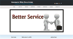 Desktop Screenshot of aadinathwebsolutions.com